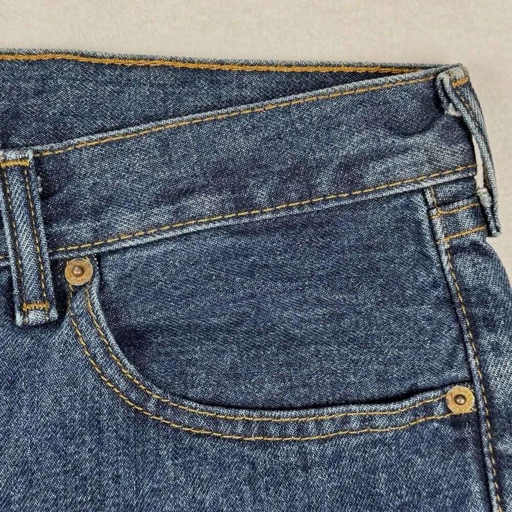 Levi's 505 Men's Jeans Size 32 Blue Regular Straight Denim 100% Cotton